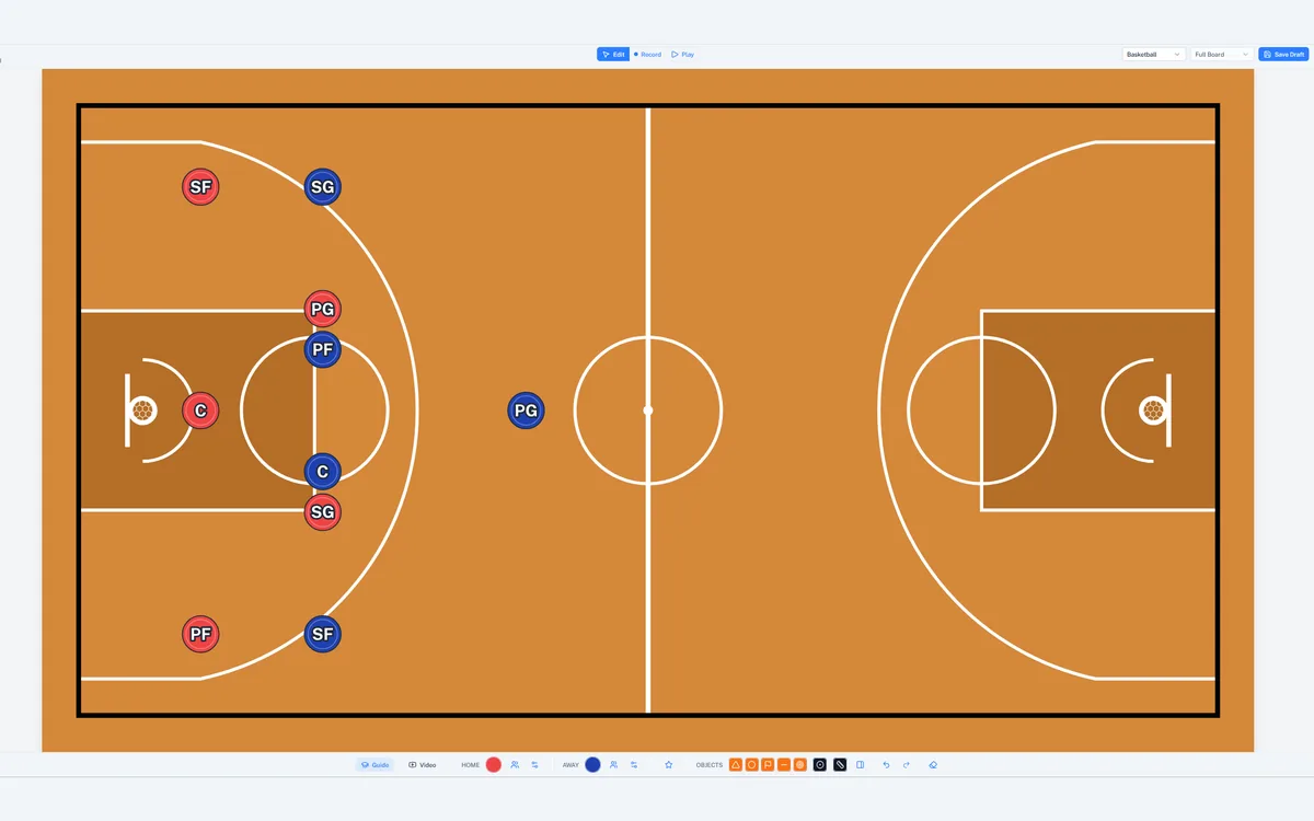 Basketball tactical board preview