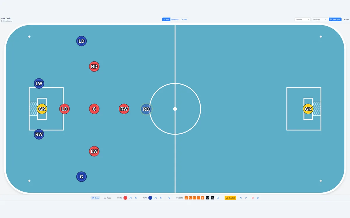 Floorball tactical board preview